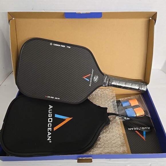 AugOcean Other - AugOcean Pickleball Pro Paddle 3K T700 Carbon Fiber , Selkirk Alternative, Black